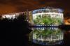 Glass gardens at night